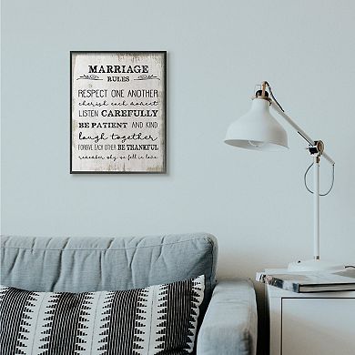 Stupell Home Decor "Marriage Rules" Wall Art