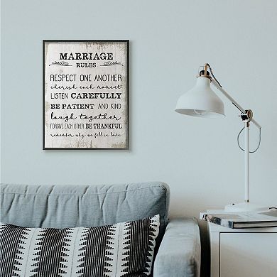 Stupell Home Decor "Marriage Rules" Wall Art