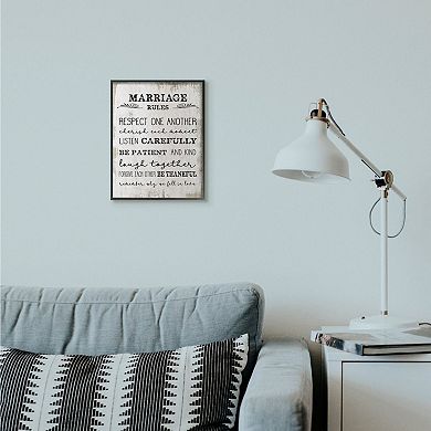 Stupell Home Decor "Marriage Rules" Wall Art
