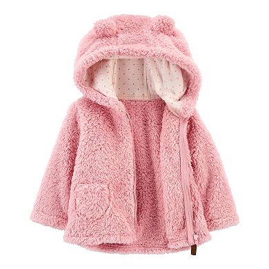 Baby Girl Carter's Hooded Sherpa Jacket