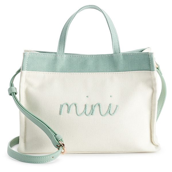 LC Lauren Conrad Mini Half Moon Tote Bag