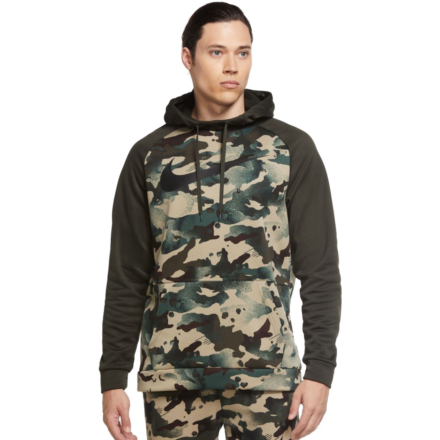 nike therma hoodie camo