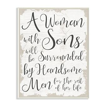 Stupell Home Decor Handsome Sons Textured Design Wall Plaque Art