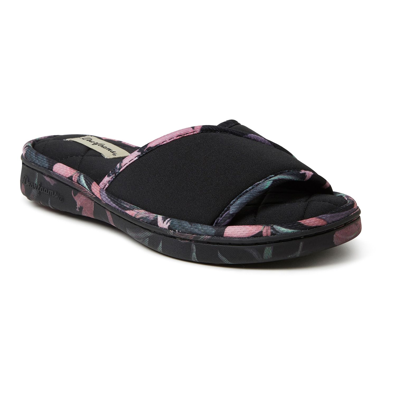 women's dearfoams chenille scuff slide slippers