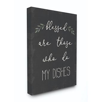 Stupell Home Decor Blessed Dishes Canvas Wall Art