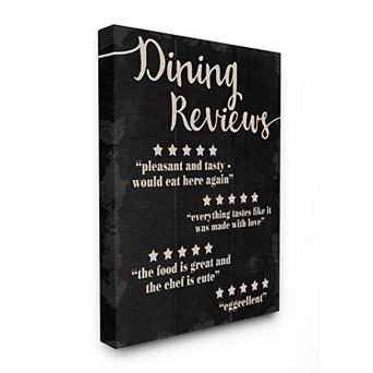 Stupell Home Decor Dining Reviews Five Star Kitchen Black Canvas Wall Art