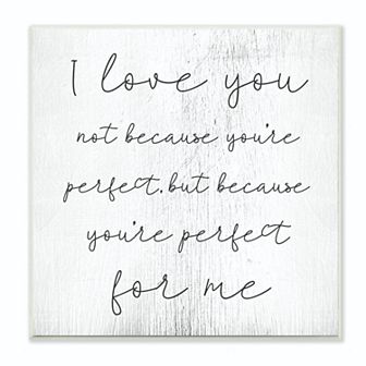 Stupell Home Decor Love Not Perfect Plaque Wall Art