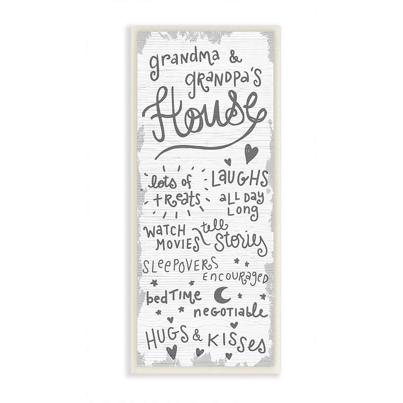 Stupell Home Decor Grandparents House Plaque Wall Art, Multi