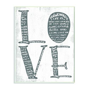 Stupell Home Decor Love Kids Plaque Wall Art