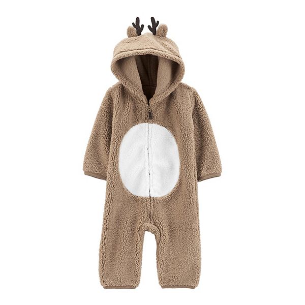 Baby Carter s Christmas Reindeer Zip Up Jumpsuit