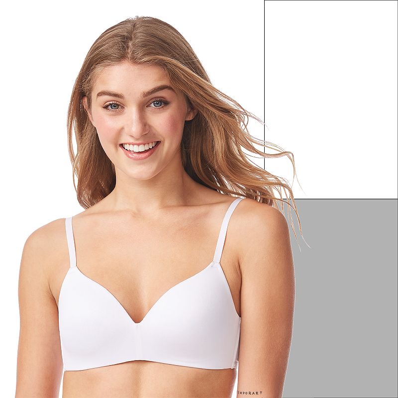 Juniors' SO® 2-Pack Wireless Bra Set SO51-025, Girl's, Size: 34 A, Peri Gray White