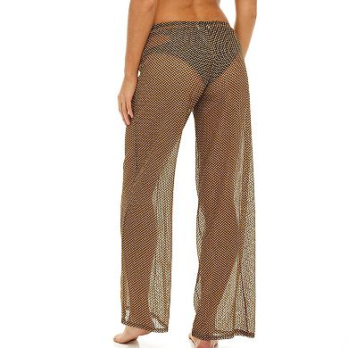 Women's Jordan Taylor Print Sheer Swim Cover-Up Pants