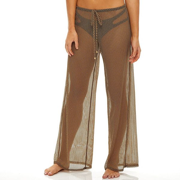 Women's Jordan Taylor Print Sheer Swim Cover-Up Pants