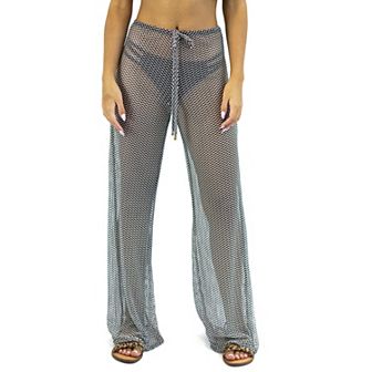 Women's Jordan Taylor Print Sheer Swim Cover-Up Pants
