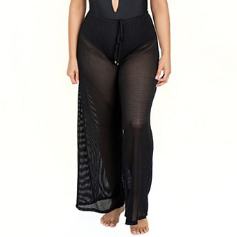 Plus Size Jordan Taylor Wide Leg Swim Cover-Up Pants