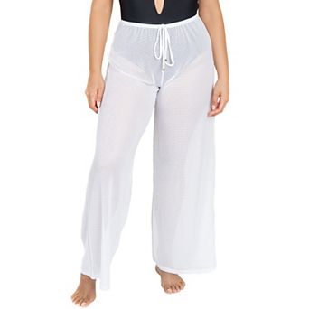 Plus Size Jordan Taylor Wide Leg Swim Cover-Up Pants