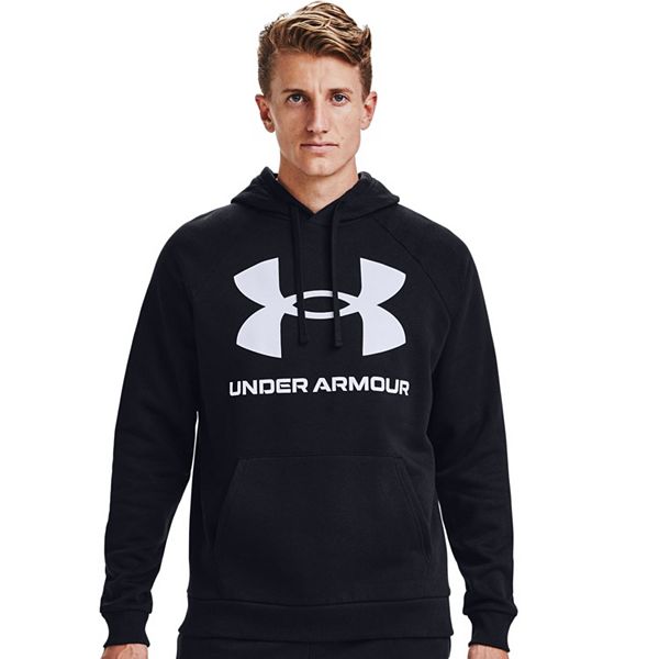 Under Armour Rival Fleece Mens Fitted Running Hoody-Black 
