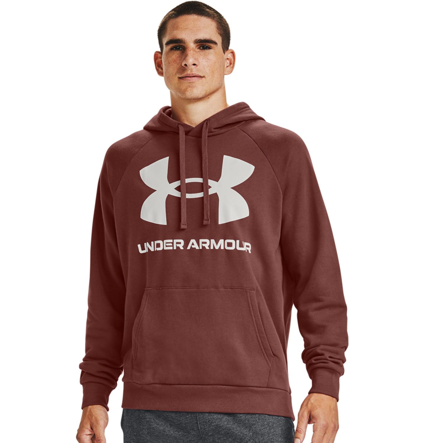 mens pink under armour hoodie