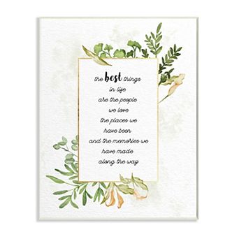 Stupell Home Decor The Best Things Plaque Wall Art