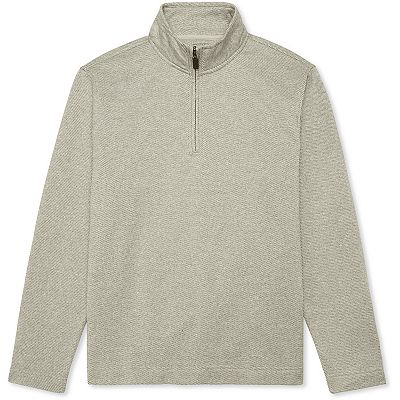Men's Van Heusen Classic-Fit Fleece Twill Quarter-Zip Pullover
