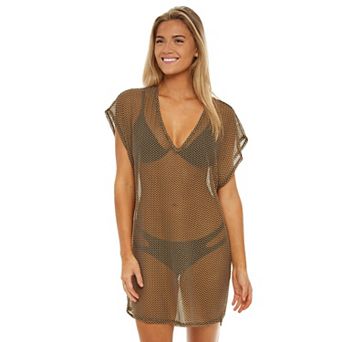 Women's Jordan Taylor Herringbone Sheer Swim Cover-Up Tunic