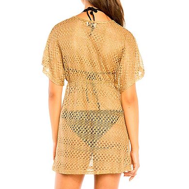 Women's Jordan Taylor Beachwear Empire-Waist V-Neck Tunic Cover Up