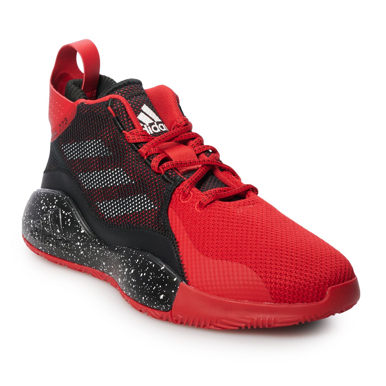 red and black adidas sneakers
