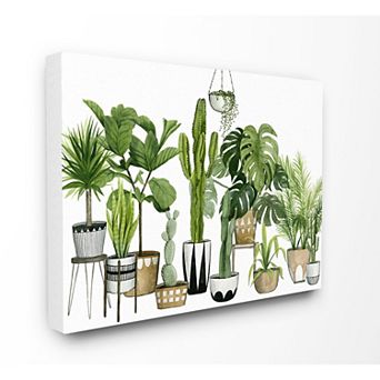 Stupell Home Decor Boho Cacti and Succulents in Geometric Pots Canvas Wall Art
