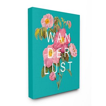 Stupell Home Decor Wanderlust Floral Canvas Wall Art