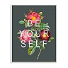 Stupell Home Decor Be Yourself Floral Wall Plaque Art
