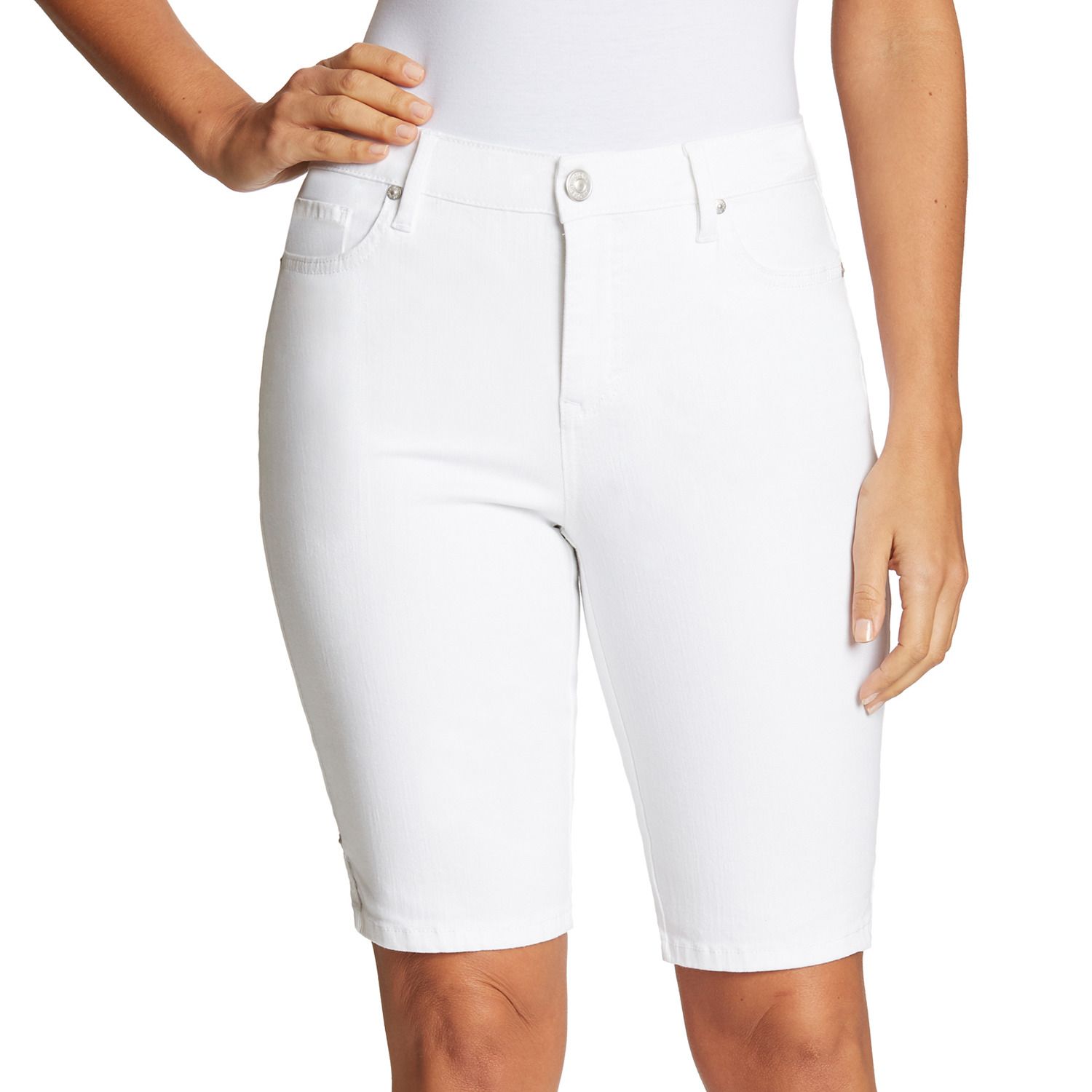 white ripped shorts womens