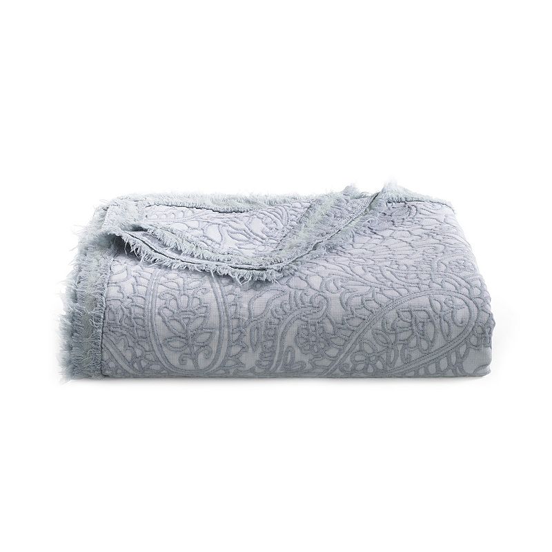 Donna Sharp GW Paisley Oversized Throw, Grey