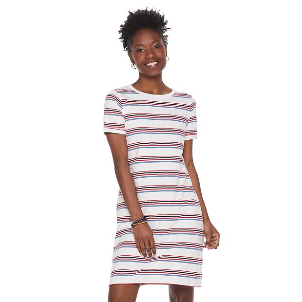 Women s Sonoma Goods For Life Rolled Sleeve T Shirt Dress