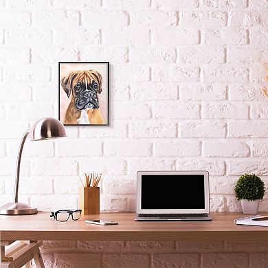 Stupell Home Decor Boxer Watercolor Framed Wall Art