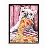 Stupell Home Decor French Bulldog And Pizza Framed Wall Art