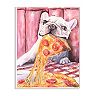 Stupell Home Decor French Bulldog And Pizza Plaque Wall Art