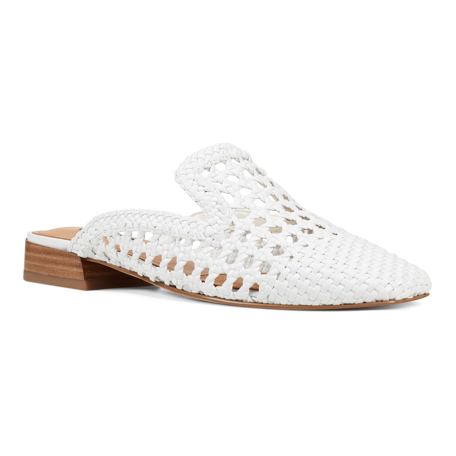 nine west white mules