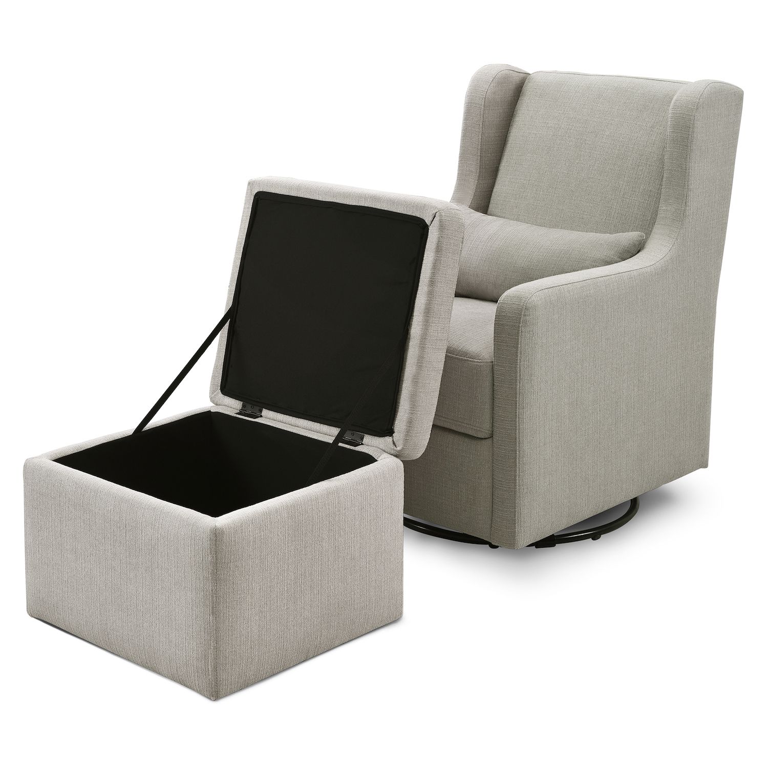 Carter's By Davinci Adrian Swivel Glider With Storage Ottoman