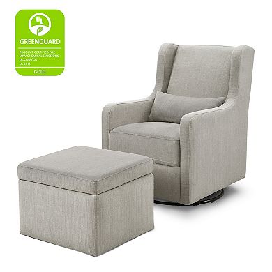 Carter's by DaVinci Adrian Swivel Glider with Storage Ottoman