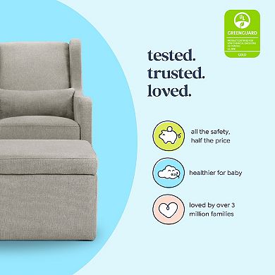 Carter's by DaVinci Adrian Swivel Glider with Storage Ottoman