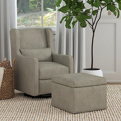 Carter's by DaVinci Adrian Swivel Glider with Storage Ottoman