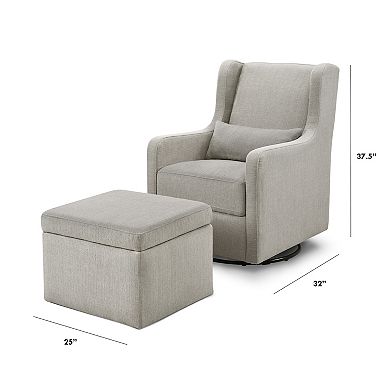 Carter's by DaVinci Adrian Swivel Glider with Storage Ottoman