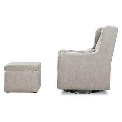 Carter's by DaVinci Adrian Swivel Glider with Storage Ottoman