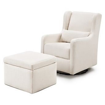 Carter's by DaVinci Adrian Swivel Glider with Storage Ottoman