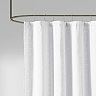 Madison Park Quade Woven Clipped Solid Shower Curtain