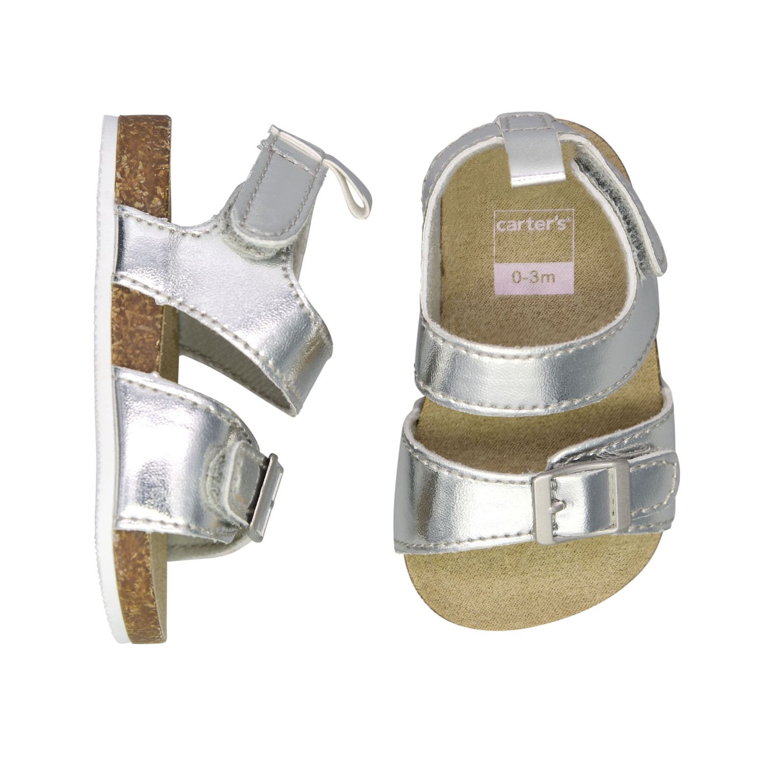 carter's buckle cork sandals