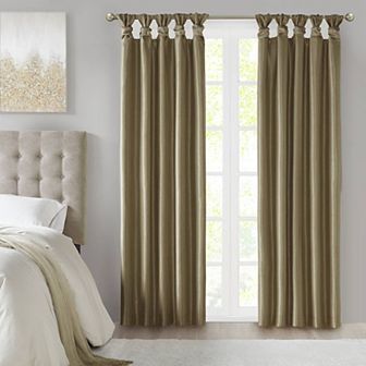 Madison Park 1-Panel Natalie 100% Blackout Thermal Twist Tab Window Curtain