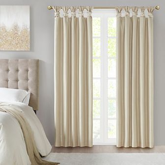 Madison Park 1-Panel Natalie 100% Blackout Thermal Twist Tab Window Curtain