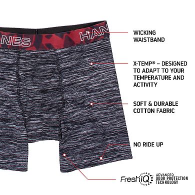 Men's Hanes 4-pack Sport X-Temp 2.0 Performance Boxer Briefs