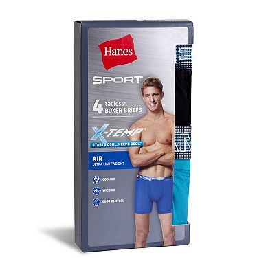 Men's Hanes 4-pack Sport X-Temp Air Mesh Boxer Briefs